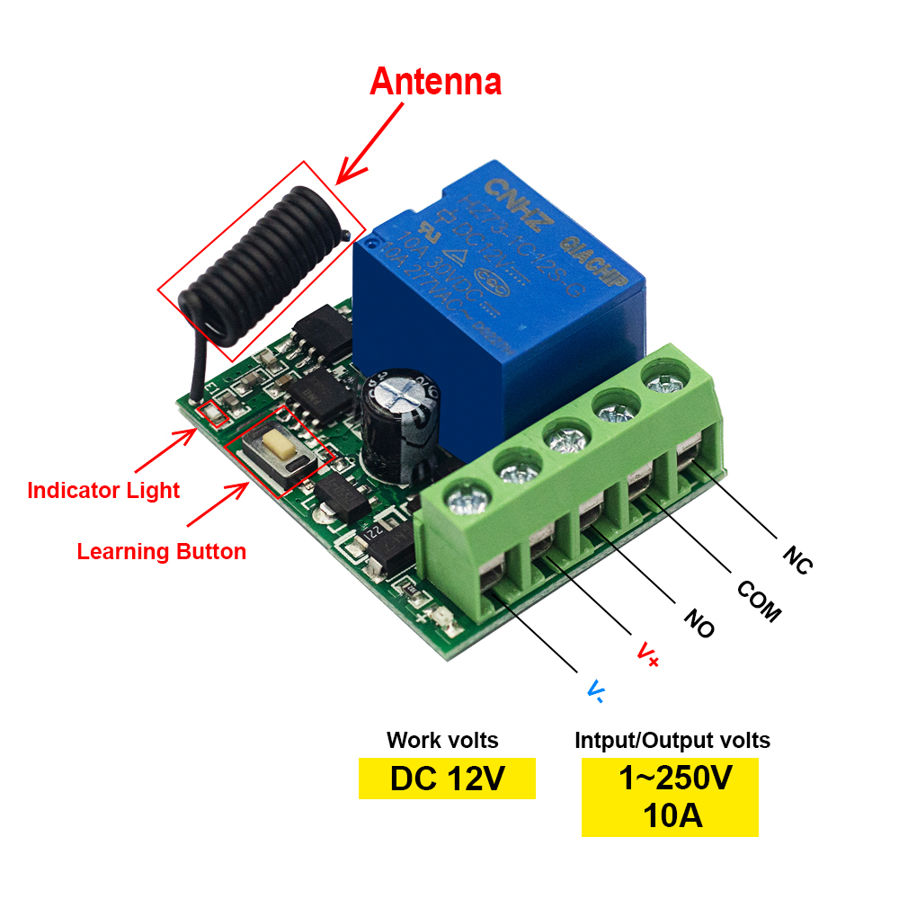 QIACHIP 433MHz DC 12V 무선 원격 제어 - 433Mhz Receiver Module 리뷰 및 가격